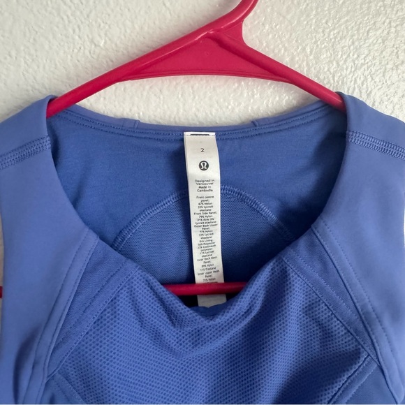 Lululemon Mesh Panelled Training Shelf Tank Top Wild Indigo NEW - Picture 5 of 7